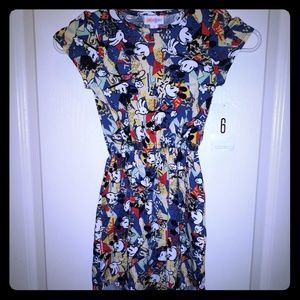 LuLaRoe Mickey Mouse Disney Mae Dress Size 6